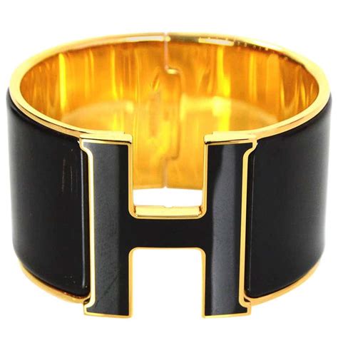 black hermes h bracelet|hermes extra wide h bracelet.